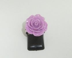 Bague réglable fleur violette