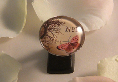 Bague fait main  beige vintage