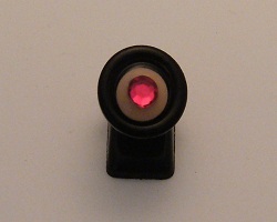 Bague artisanale bouton noir et rose