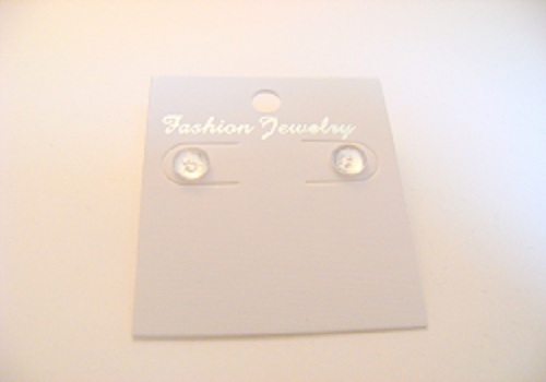 Boucles d'oreilles puces perles d'eau cristal