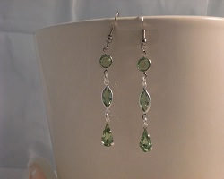Boucles d'oreilles cristal swarovski vert