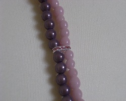 Sautoir double rose fait main