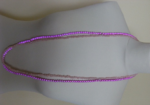 Sautoir double rose fait main