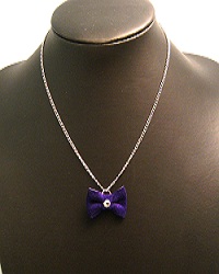 Collier chaîne noeud violet